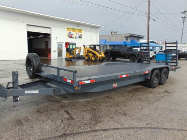 2024 PROSPECTOR Equipment Transport “DECK OVER” Flatbed Trailer – 24′ long x 102″ wide – Drive over Fenders – G Rated 14 ply tires – LED Lighting