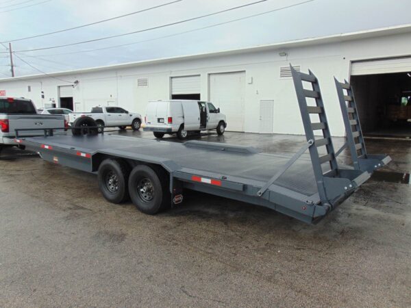 2024 PROSPECTOR Equipment Transport “DECK OVER” Flatbed Trailer – 24′ long x 102″ wide – Drive over Fenders – G Rated 14 ply tires – LED Lighting - Image 2