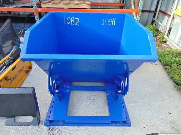 2025 USA STEEL 1 YARD DUMPING HOPPER MINI DUMPSTER WASTE BIN spring loaded easy dump – forklift slots